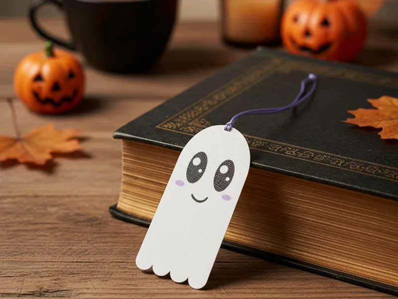 Adorable Halloween Ghost Bookmark 