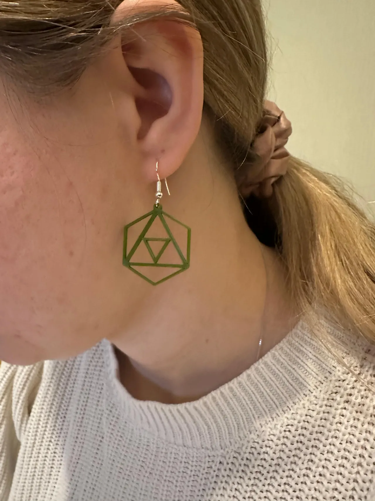 Icosahedron Inspired Earrings view 3
