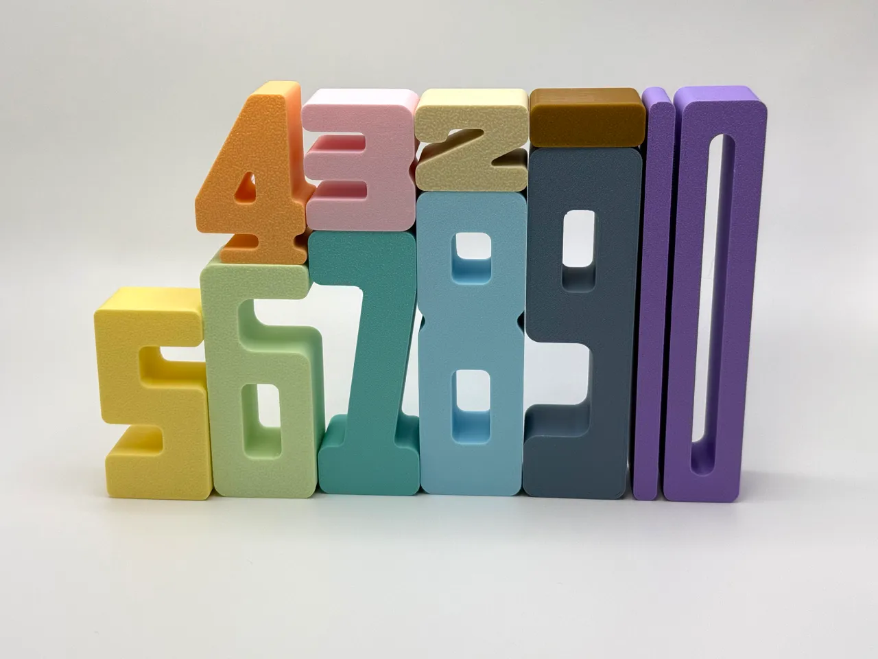 Stacking Number Blocks - Montessori Math Toy view 3