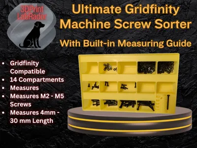 Gridfinity Sorter with Built-in Measuring Guide