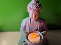 Bouddha assis porte-bougie — photo 1