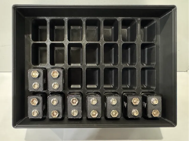 Gridfinity 9V Battery Holder 3x4