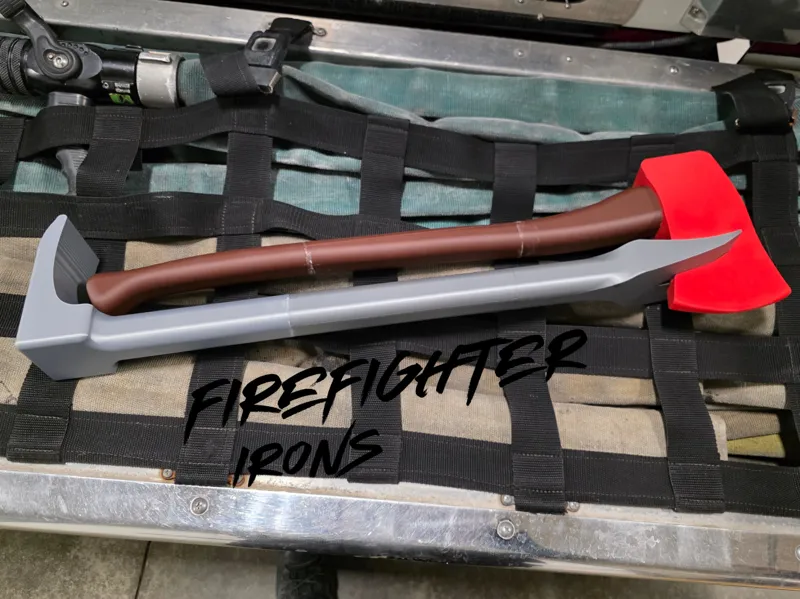 Firefighter Set of Irons - Axe and Halligan Toy