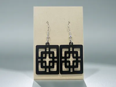 Geometric rectangles earrings