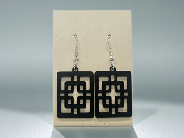 Geometric rectangles earrings