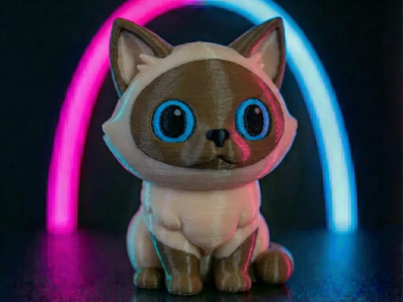 Miniatura 3D - Gato Siames