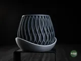 Minimalist Planter with Petal-Shaped Drip Plate