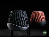Minimalist Planter with Petal-Shaped Drip Plate