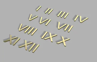 Roman Number 20 mm