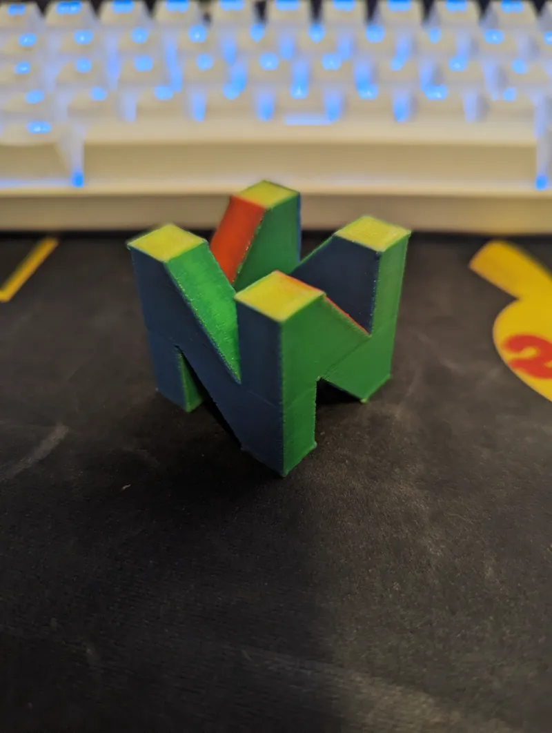 Nintendo 64 Logo Keychain