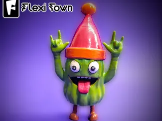 Flexi Print-in-Place Happy Cactus