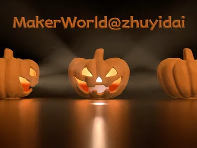 @zhuyidai original Halloween pumpkin lamp using 5cm diameter low-temperature candles