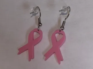 Boucle d'oreille Octobre Rose
