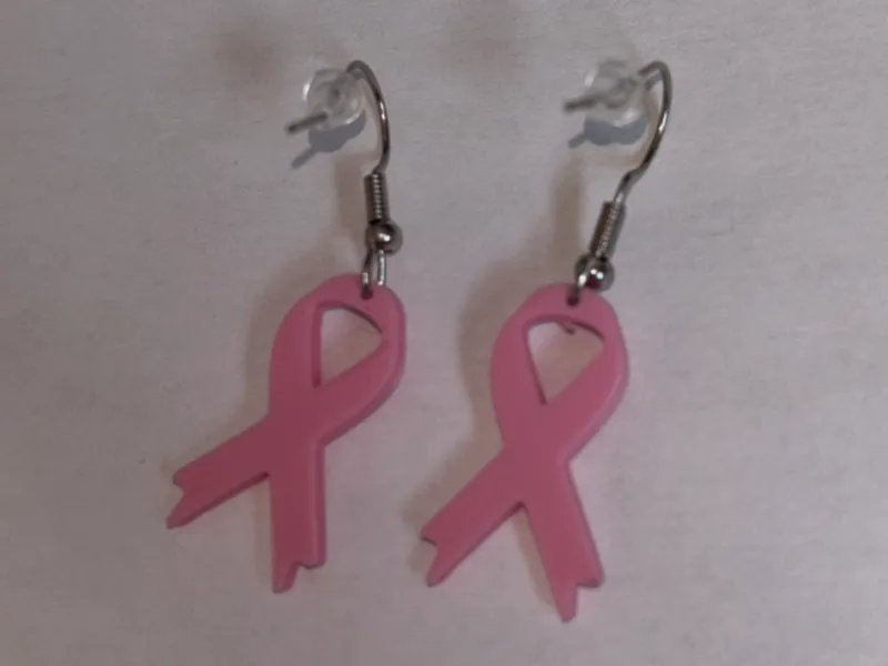 Boucle d'oreille Octobre Rose