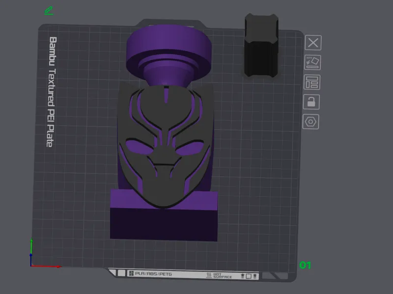 Panther-Inspired Lamp Base – 3MF File
