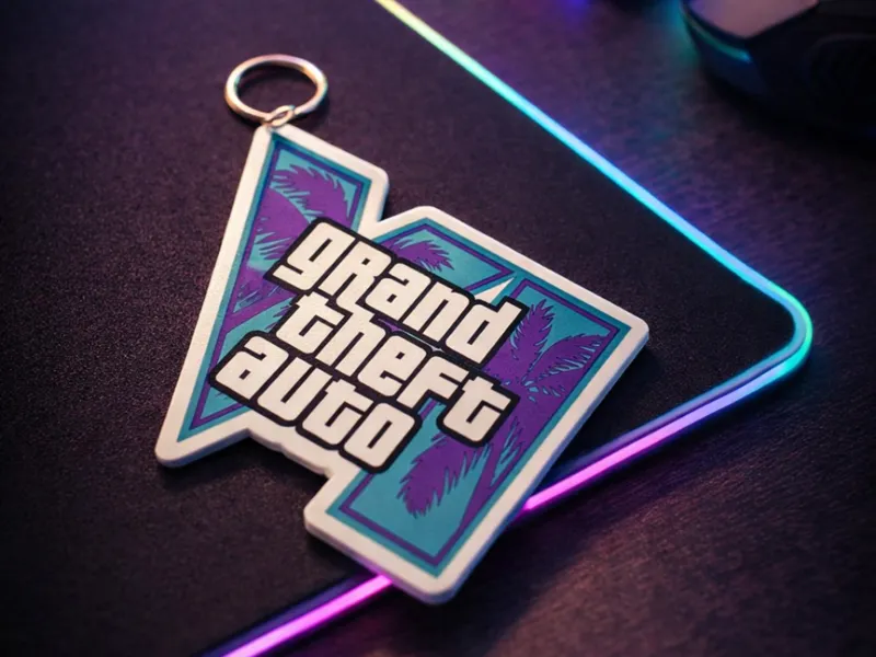 Llavero 3D inspirado en Grand Theft Auto VI