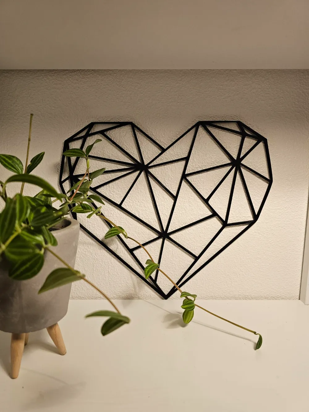Geometric heart wall art decor. by 3DOZ MakerWorld: Download Free 3D Models