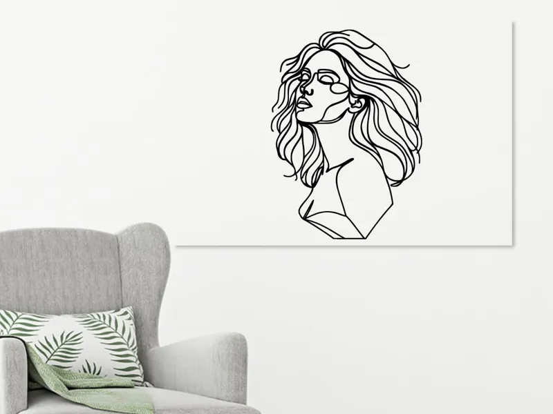 Beautiful Woman 2d wall art home decor