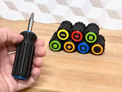Compact Bit Driver (pocket size screwdriver) - Free 3D Print Model ...