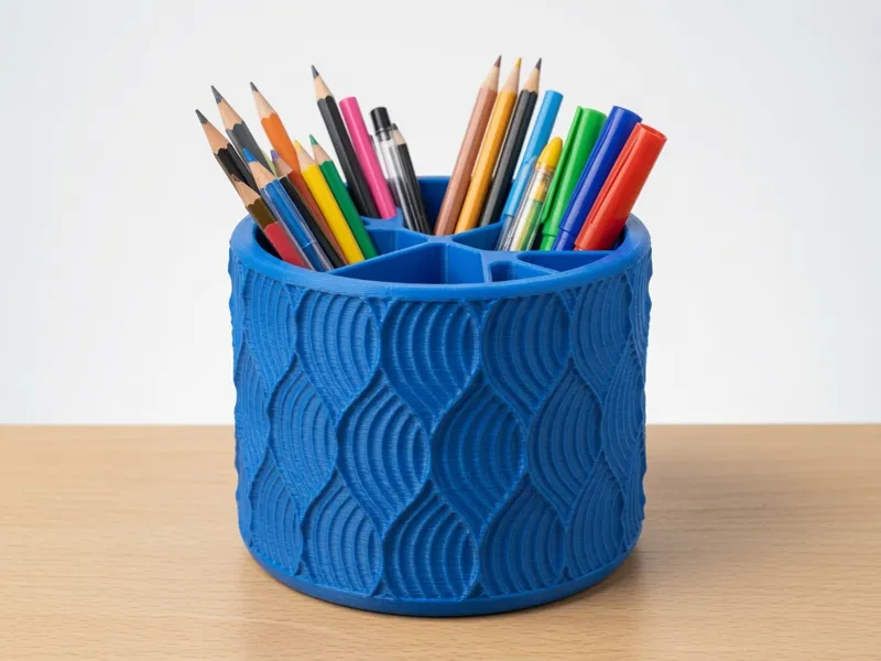 Wavy Scalloped Pencil Holder