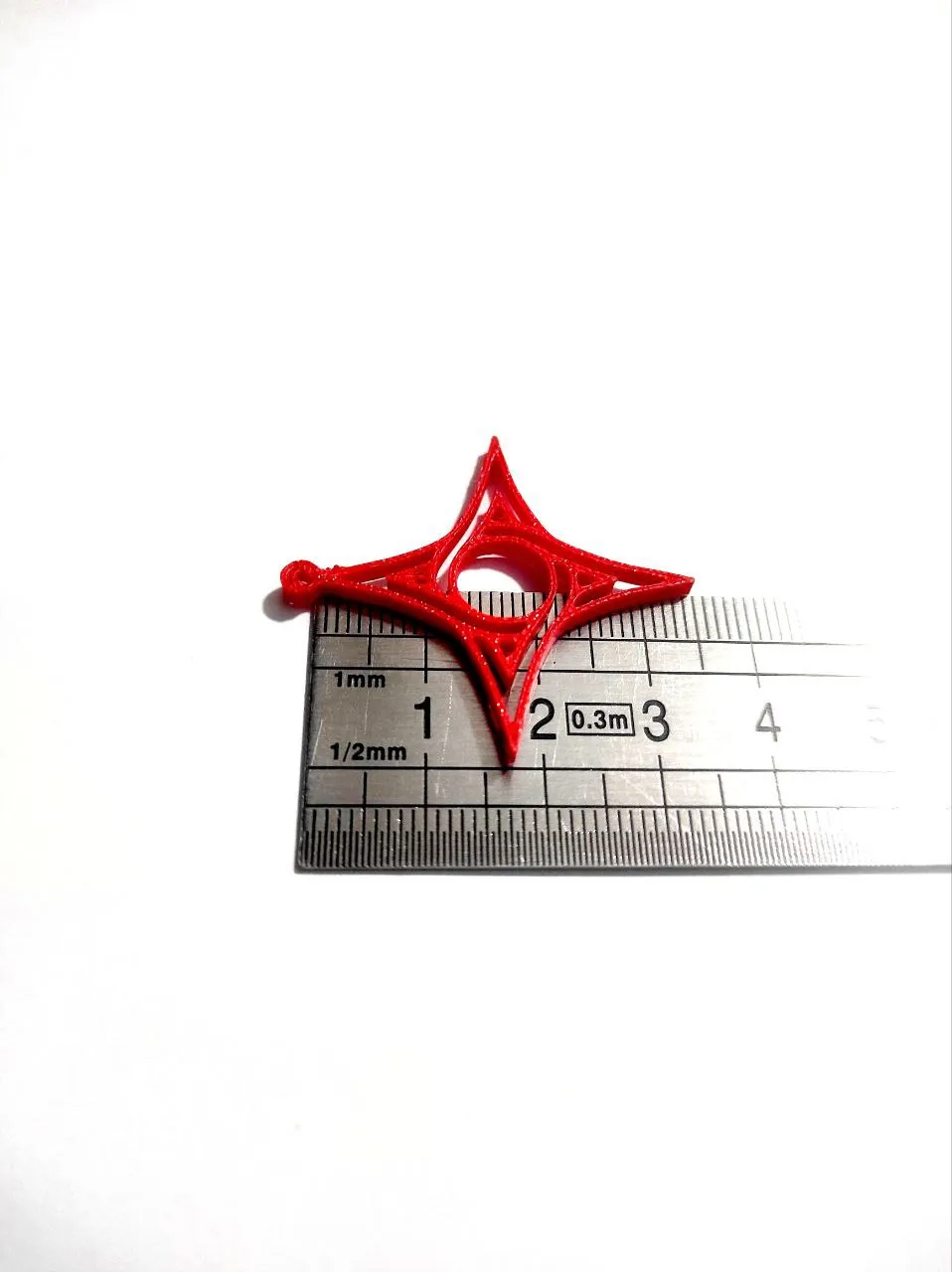 Crimson Shuriken - Earrings view 2