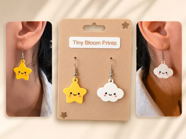 Mix & Match Cloud and Star Earrings