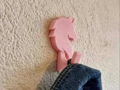 Unicorn Wall Hook (Hidden screw )