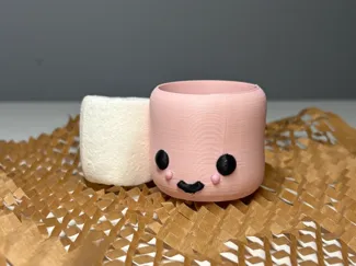 Mini Marshmallow Pen & Paper Pot