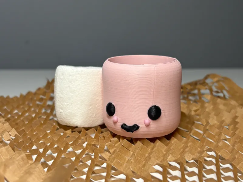 Mini Marshmallow Pen & Paper Pot