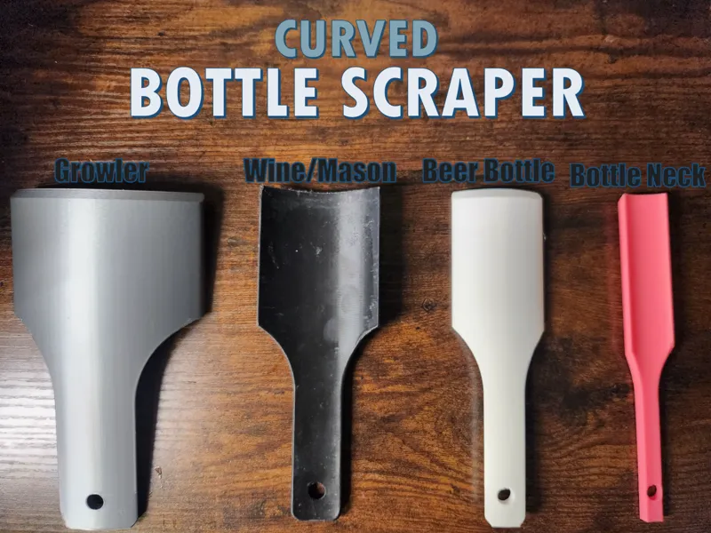 Curved Scraper for Bottle/Jar/Can Residue Removal