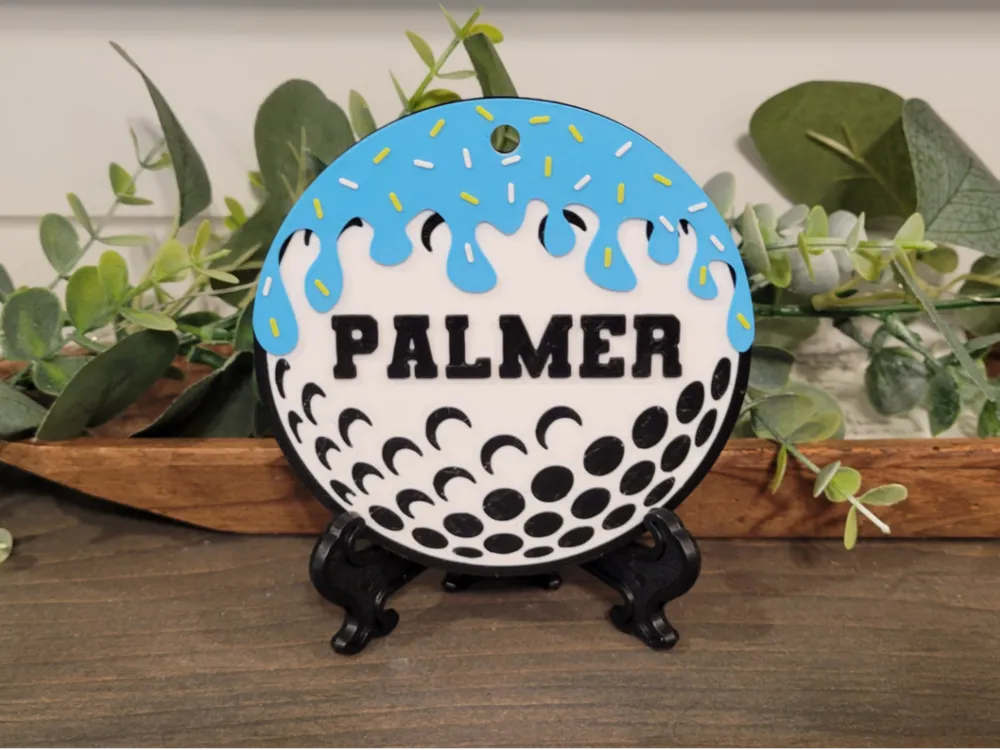 Drip Golf Ball Bag Tag - Free 3D Print Model - MakerWorld