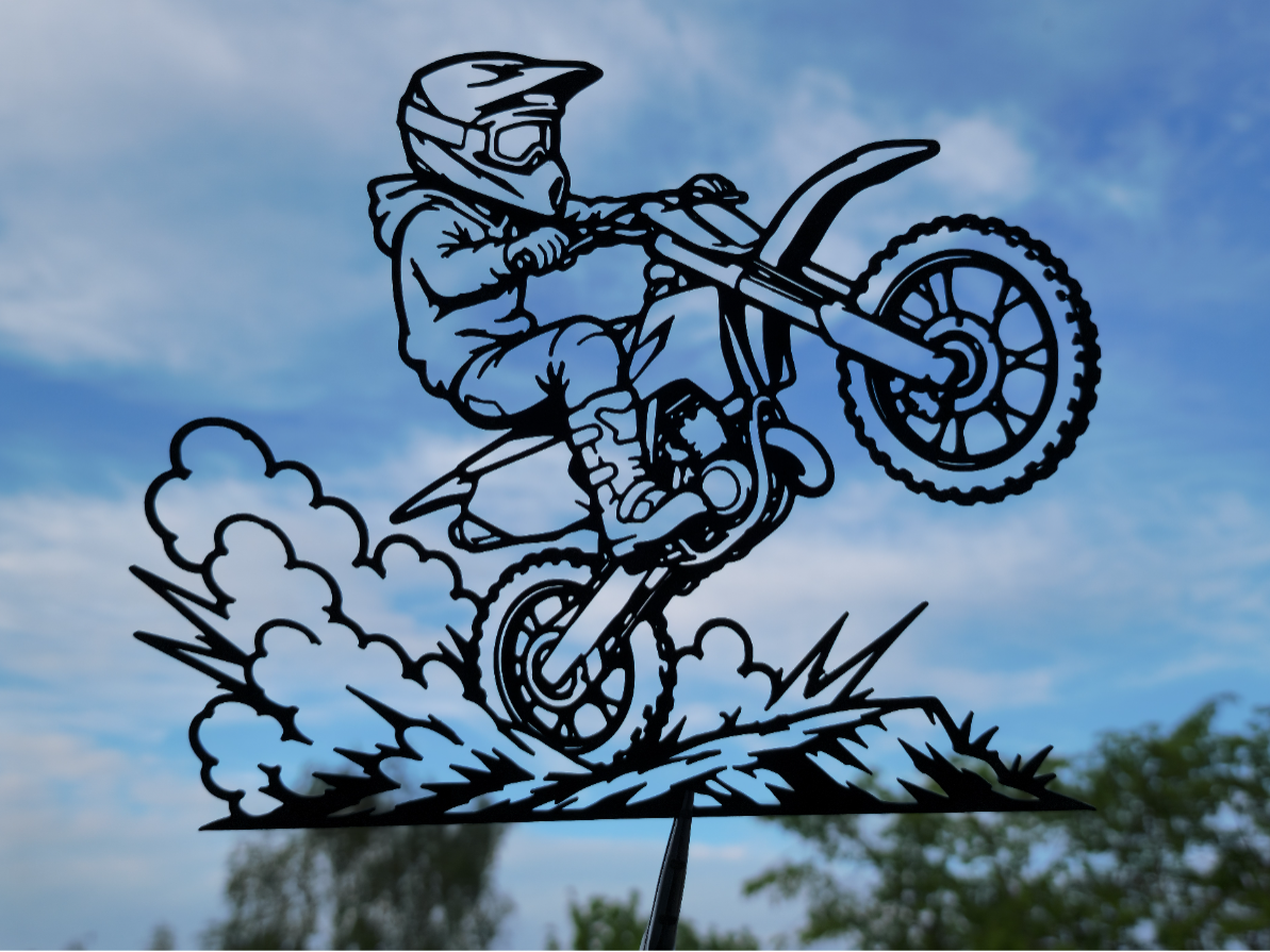 Motocross Dirt Bike Jump 2D Wall Art