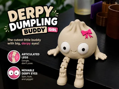 Derpy Dumpling Girl - w/ Movable eyes!