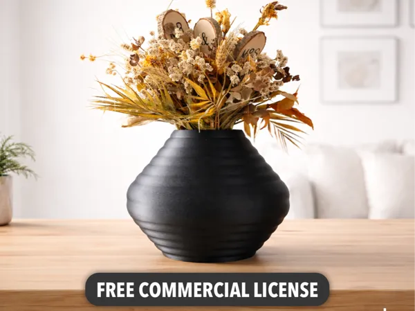 Vase décoratif à motif radial