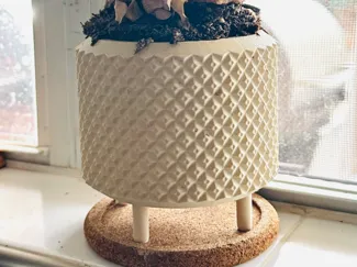 Knurled Planter – Modern Textured Plant Pot 