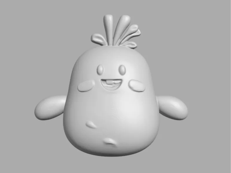 Happy Sprout Blob Character