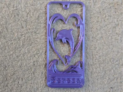 Jumping Dolphin Bookmark. Custom name