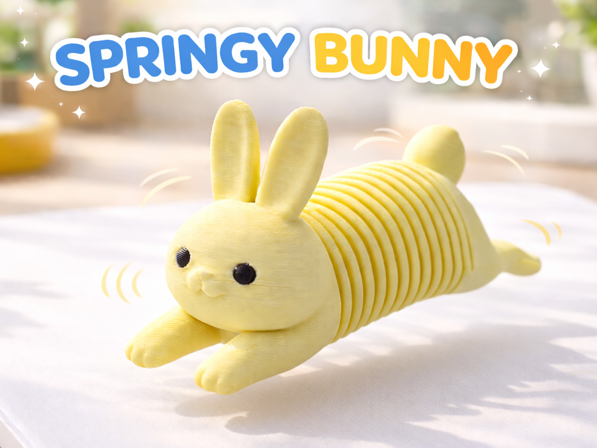 Springy Bunny – Cute Flexi Rabbit Toy | No Support