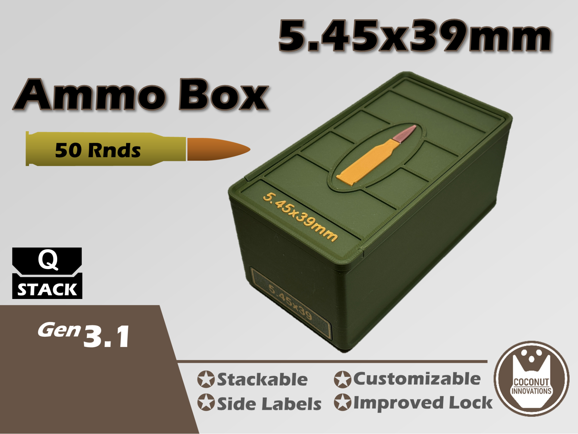 Ammo Storage Box - 5.45x39mm - 50 Rounds