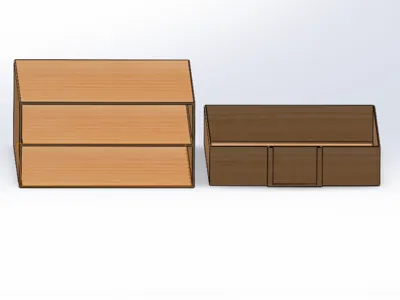Minimalist double-layer storage box