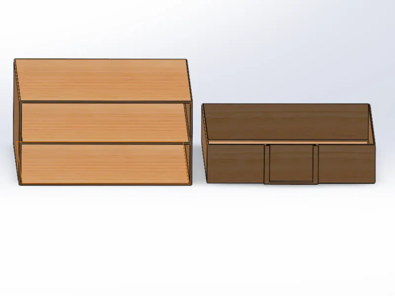 Minimalist double-layer storage box