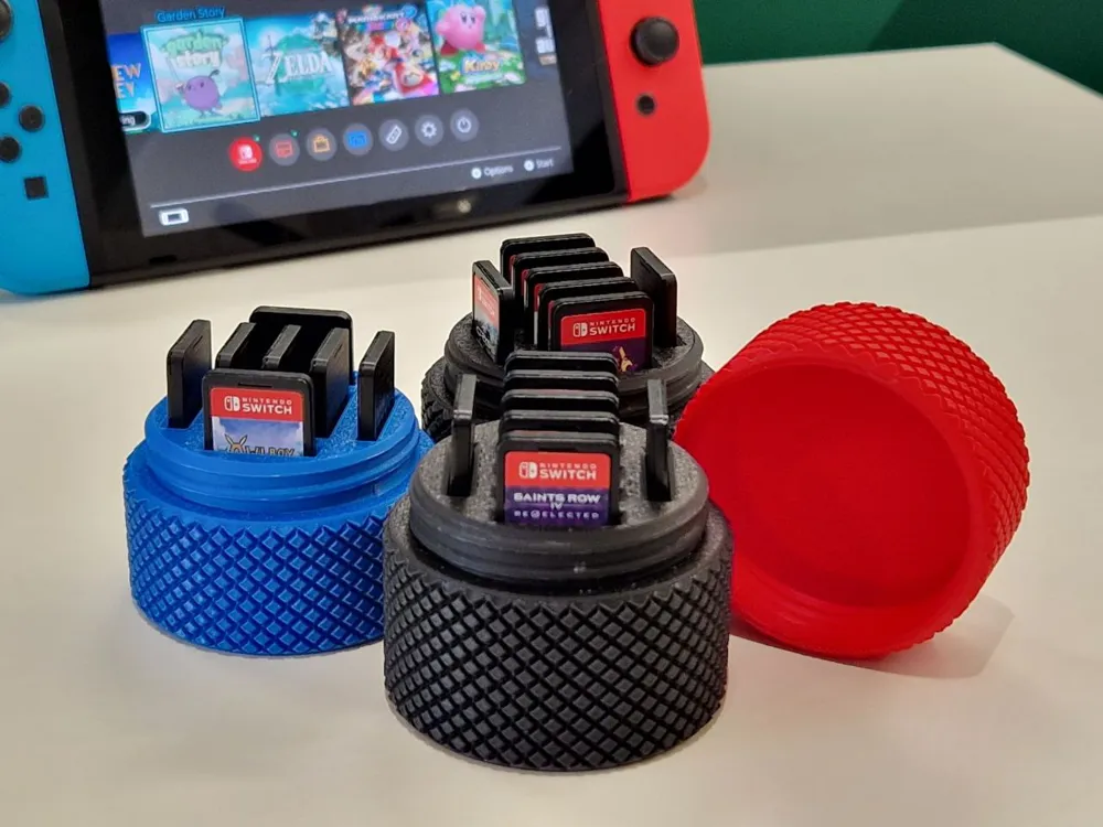 Nintendo Switch Cup Holder Cartridge Case System - Free 3D Print Model ...