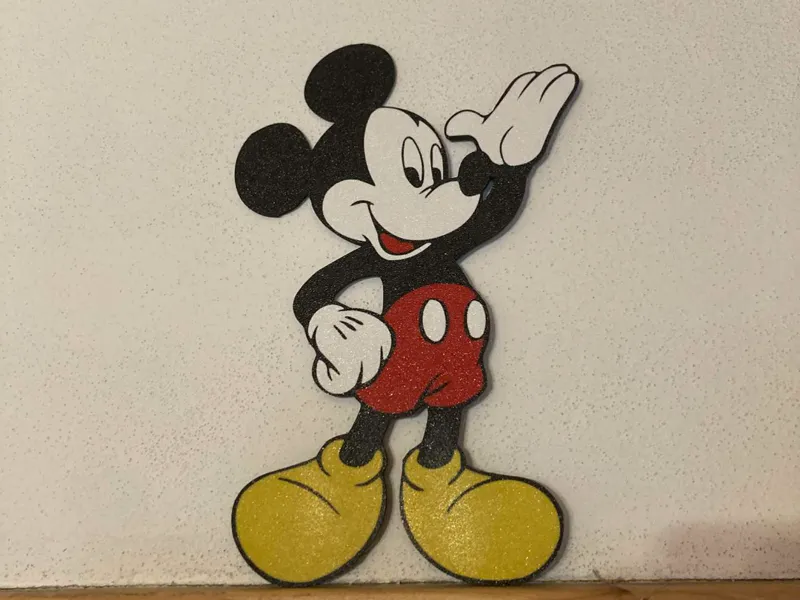 Mickey mouse 2D wall decoration.