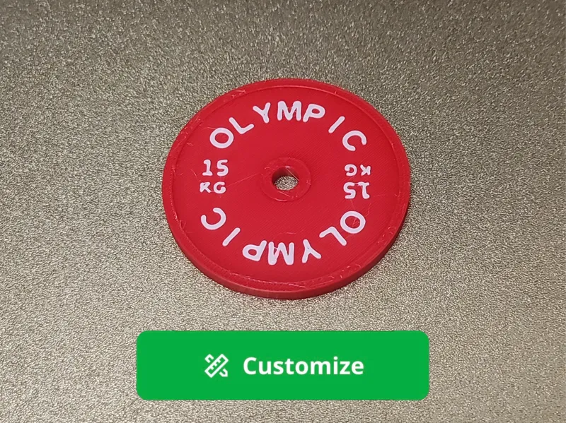 Customizable weight plates (Parametric)