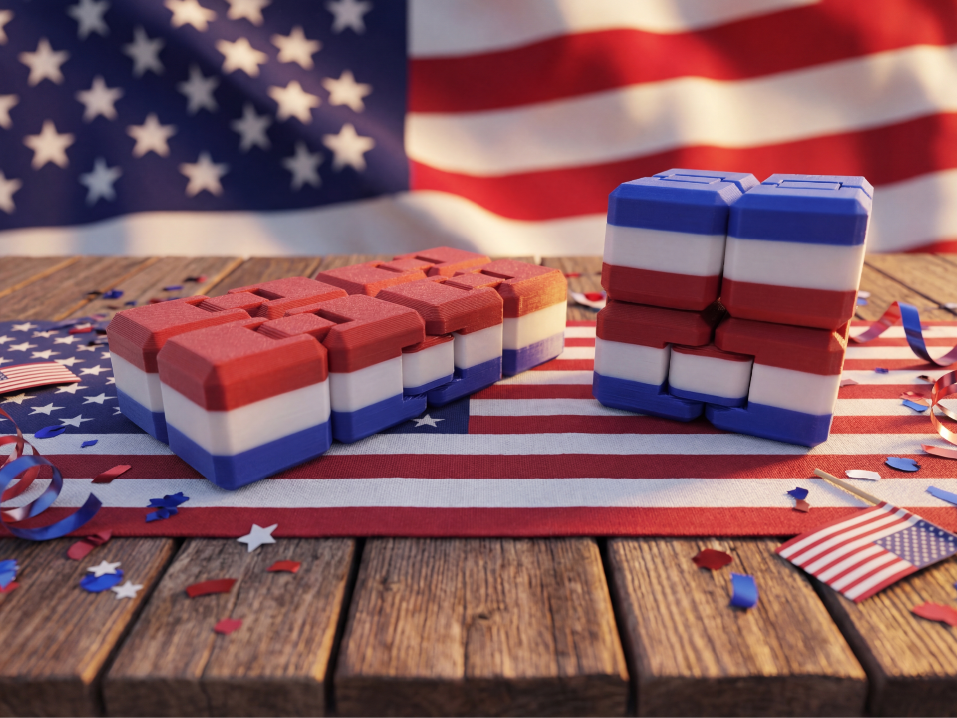 USA Patriotic Fidget Cube