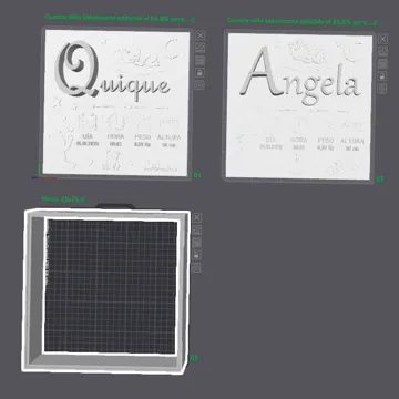 Marco decorativo: Marco de 250mmx250mm y Placas nacimiento al 96,8% — vista de referencia 5