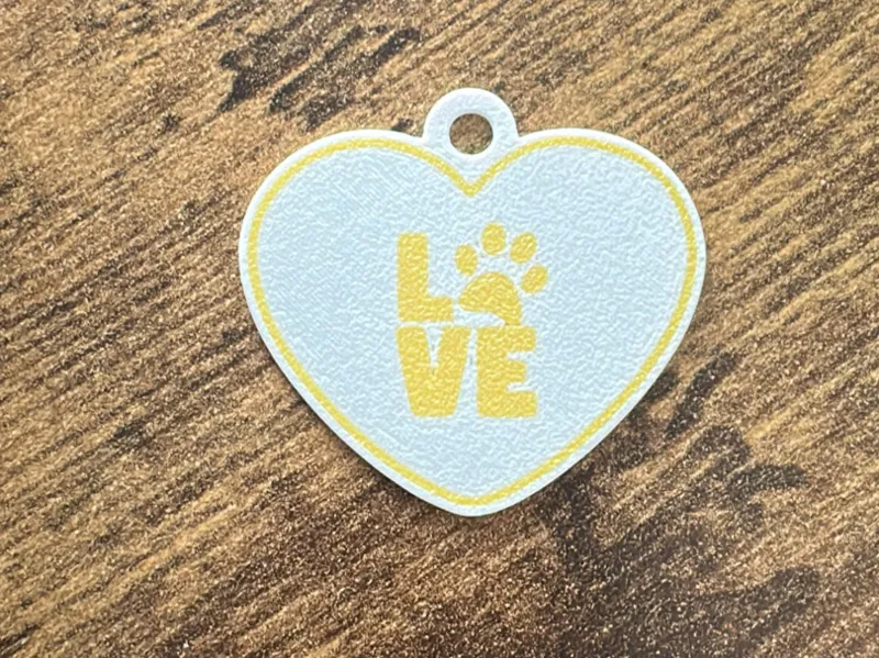 Heart Keychain Cat Paw