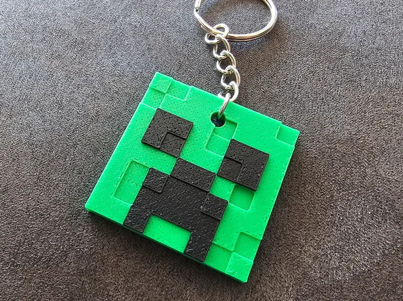 Creeper Head Keychain