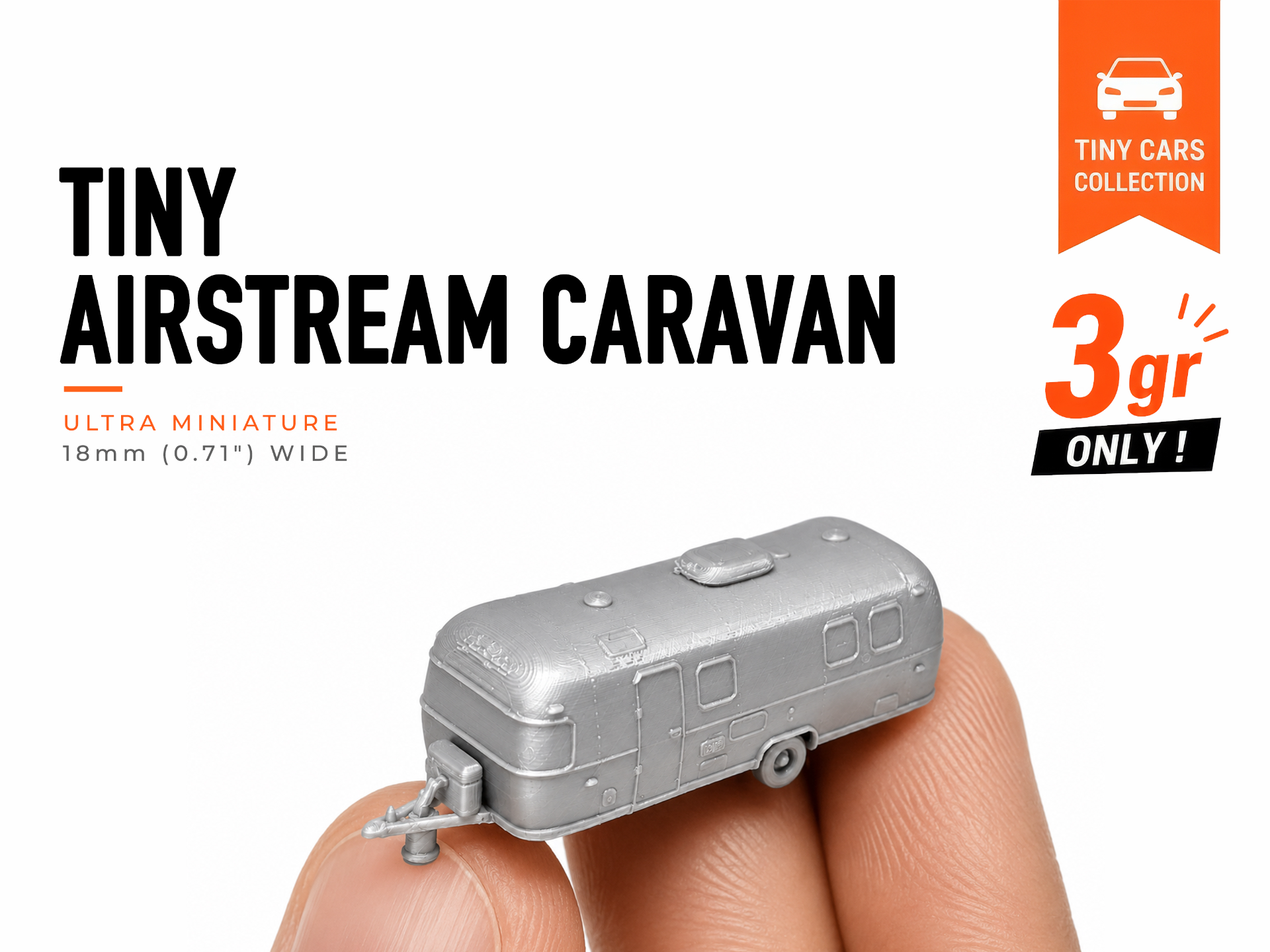 Tiny Airstream Caravan - Mini Cars Series