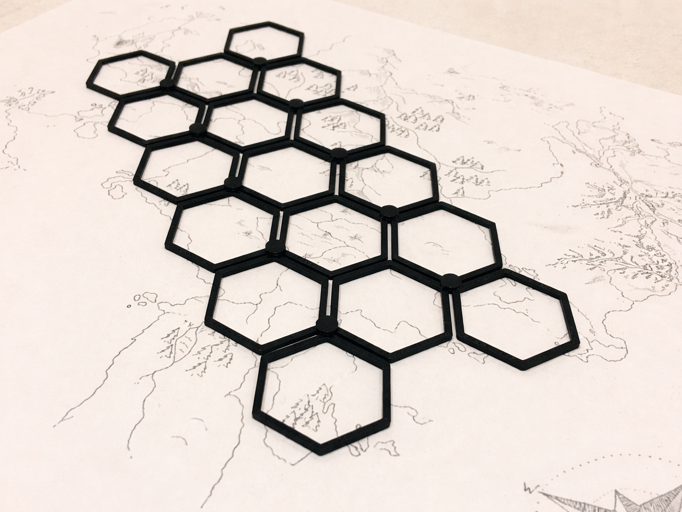 DND Hex Grid Stencil